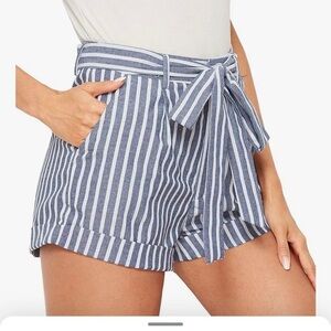 Cute stripped shorts new with tag. Elastic waist